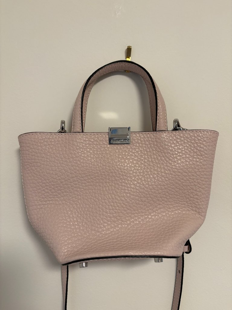 Marc Cain Light Pink Mini Pebbled Leather Bag Perfect Condition